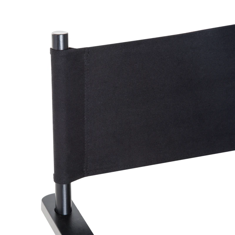 HOMCOM® KRZESŁO OGRODOWE SKŁADANE REŻYSERSKIE 88 CM buk czarne