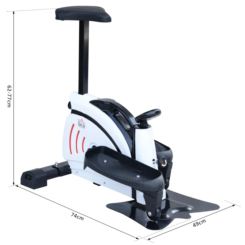 HOMCOM MINI ORBITREK MULTIFUNKCJONALNY ROWER DO FITNESSU czarny+biały