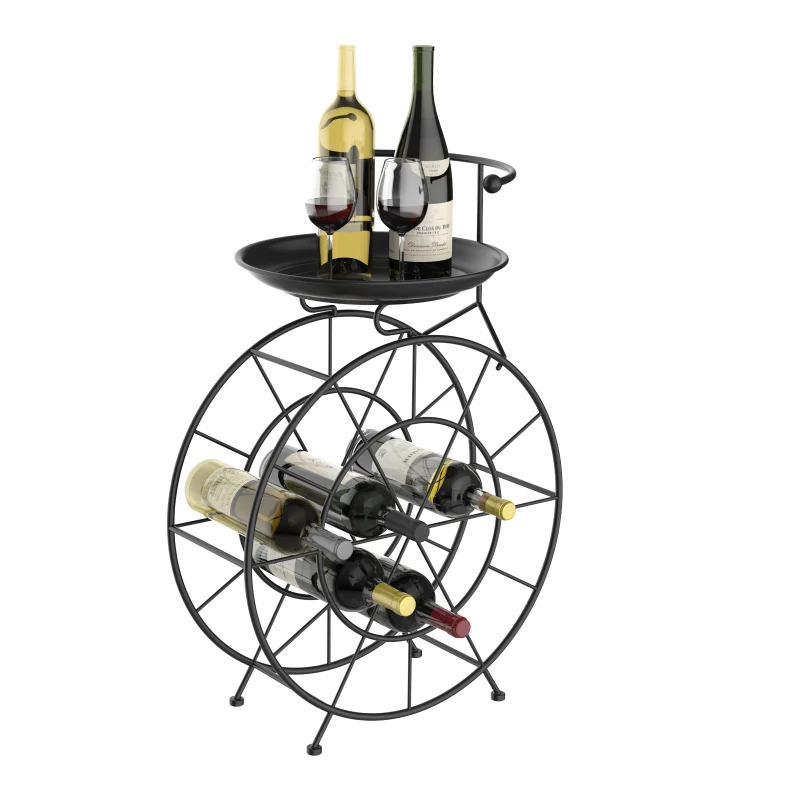 Regał na wino, stojak na wino, regał na butelki, półka na wino, stojak ozdobny na 18 butelek, metal