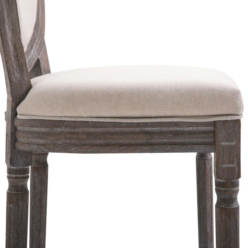 HOMCOM zestaw 2 krzeseł do jadalni design retro krzesło kuchenne krzesło tapicerowane z podkładkami 51 x 51 x 96 cm