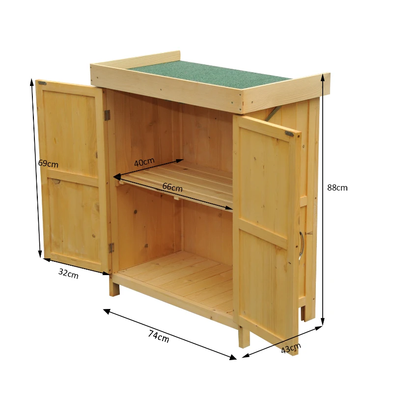 Outsunny® SZAFA OGRODOWA DREWNO JODŁOWE