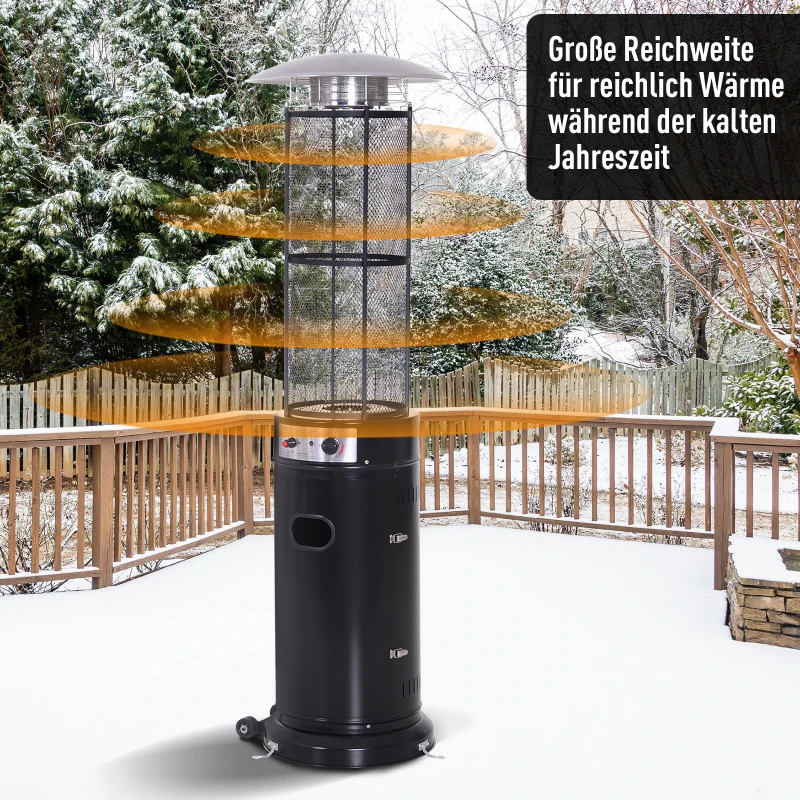 Grzejnik gazowy ogrzewacz tarasowy promiennik gazowy parasol grzewczy stal nierdzewna 5–11 kW