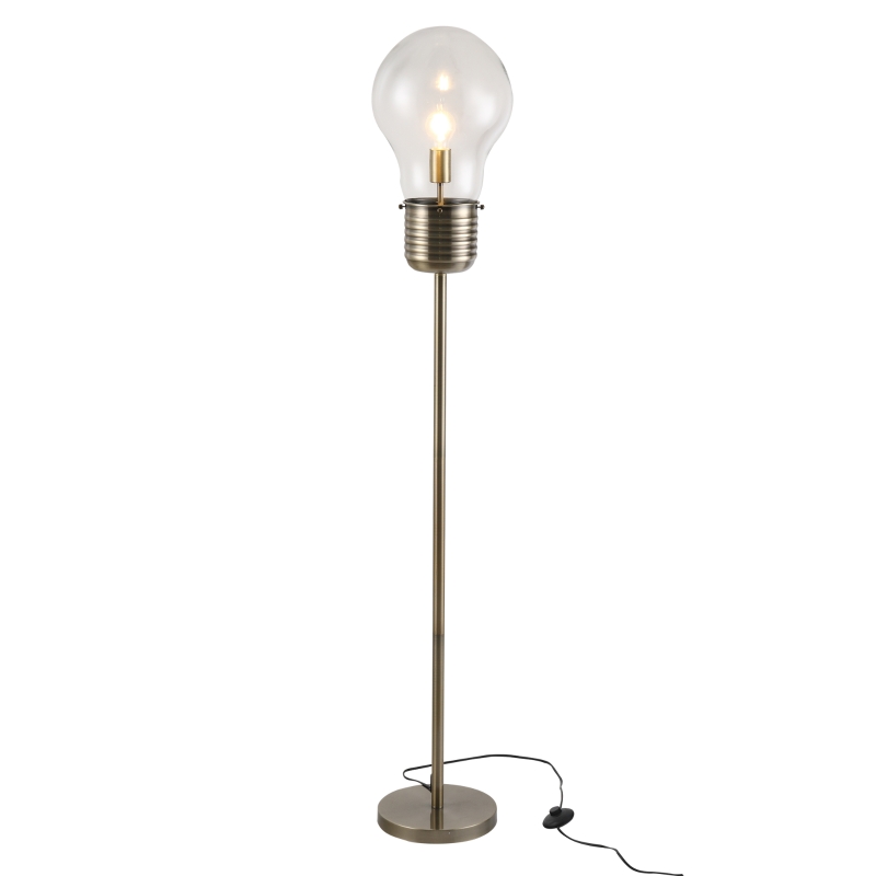 Lampa podłogowa w stylu industrialnym Lampa stojąca LED oprawka E27 brąz