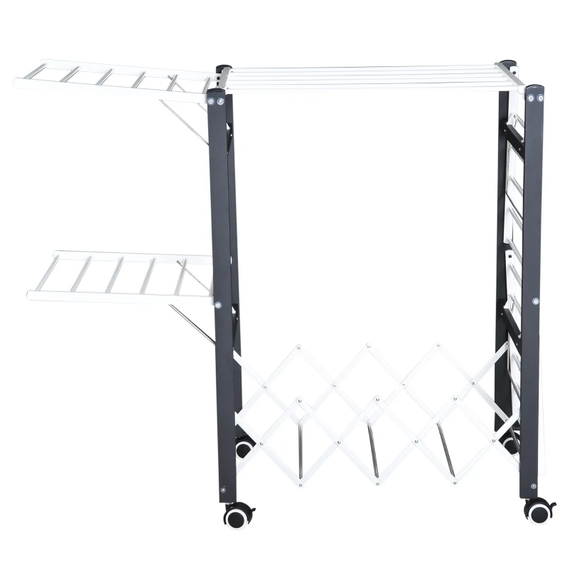 HOMCOM® STOJAK SUSZARKA NA PRANIE Z ROZKŁADANYMI SKRZYDŁAMI