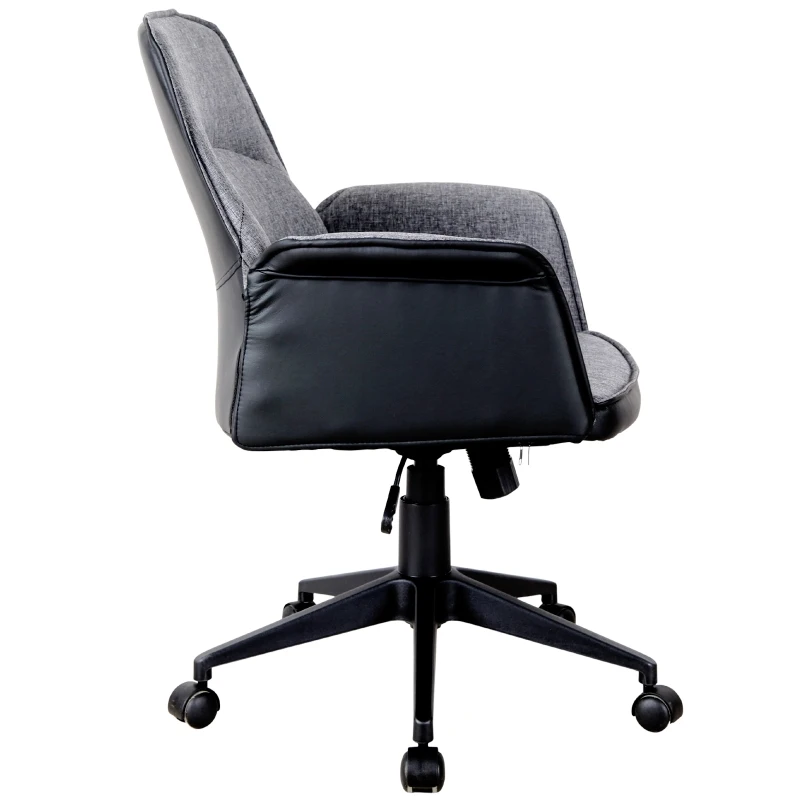 Vinsetto® FOTEL BIUROWY OBROTOWY KOMPUTEROWY REGULACJA WYSOKOŚCI FUNKCJA BUJANIA lniany szary 63 x 67 x 93-102 cm