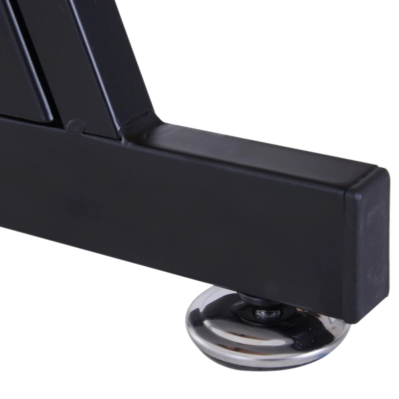 HOMCOM® STOLIK KOMPUTEROWY BIURKO Z WYSUWANĄ PÓŁKĄ NA KLAWIATURĘ METAL DĄB biały 100 x 60 x 75.5 cm