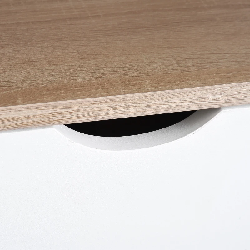 HOMCOM® STOLIK KOMPUTEROWY STOLIK ROBOCZY Z WYSUWANĄ PÓŁKĄ NA KLAWIATURĘ SZUFLADA