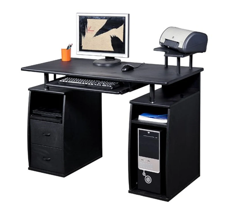 HOMCOM BIURKO KOMPUTEROWE BIUROWE czarne