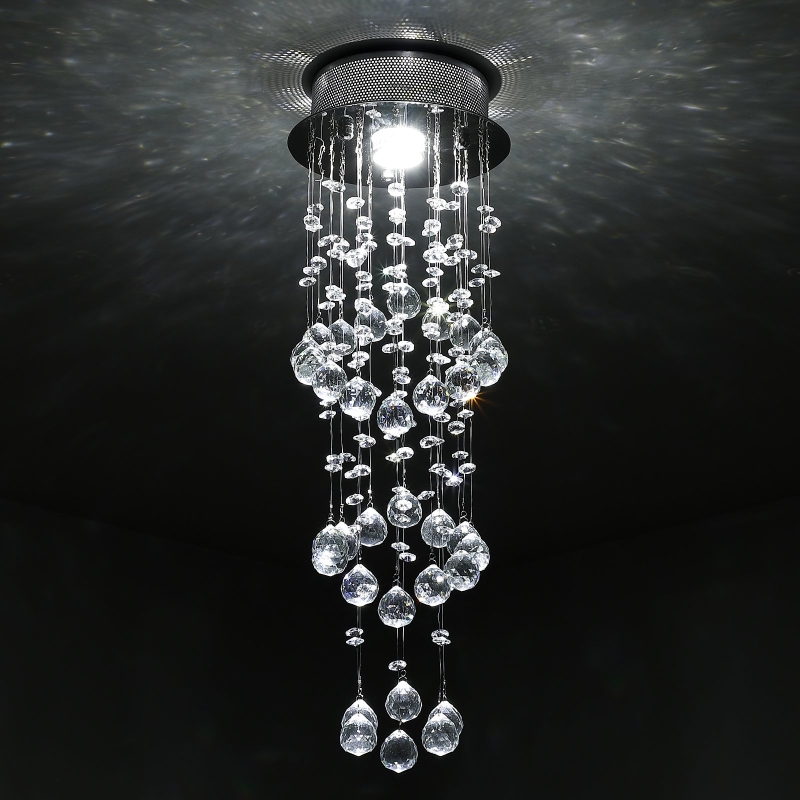 HOMCOM® LAMPA SUFITOWA WISZĄCA ŻYRANDOL kryształowy 1xGU10 OPRAWA