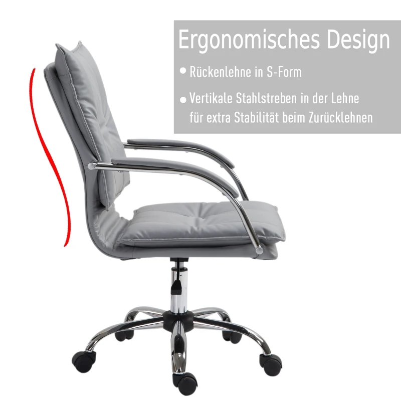 Vinsetto® FOTEL BIUROWY OBROTOWY Z REGULACJĄ WYSOKOŚCI ERGONOMICZNY