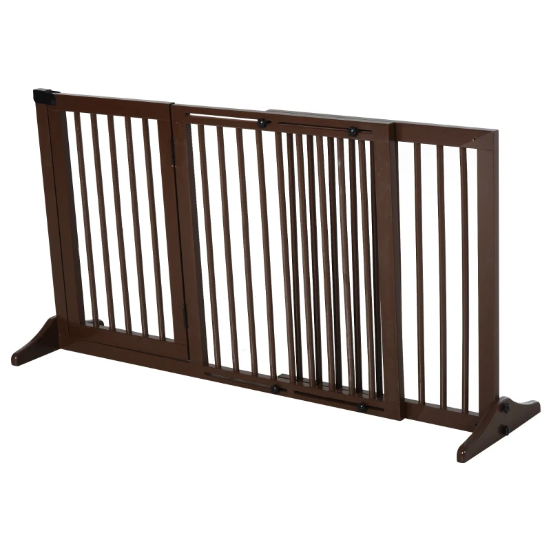 Barierka zabezpieczająca do drzwi dla psów Barierka odgradzająca Barierka zabezpieczająca Bramka dla psa drewno sosnowe brązowy