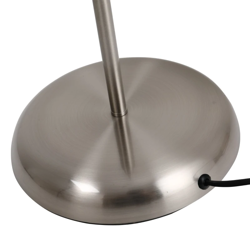 Lampa podłogowa HOMCOM z regulowaną głowicą, lampa stojąca, regulowana jasność, stal, kolor srebrny, 35 x 35 x 180 cm