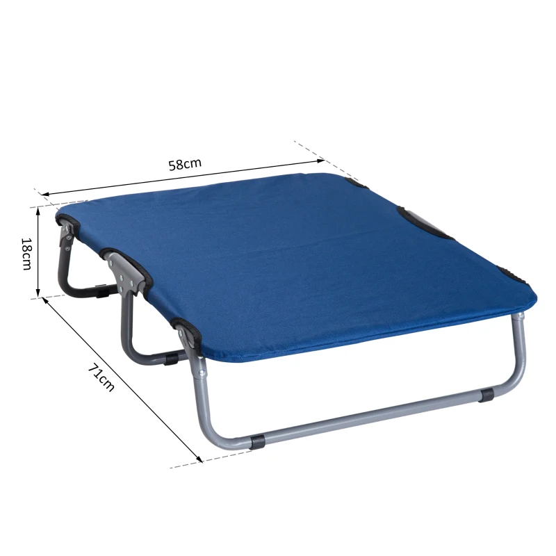 PawHut LEGOWISKO DLA PSA KOTA LEŻANKA SKŁADANE niebieska