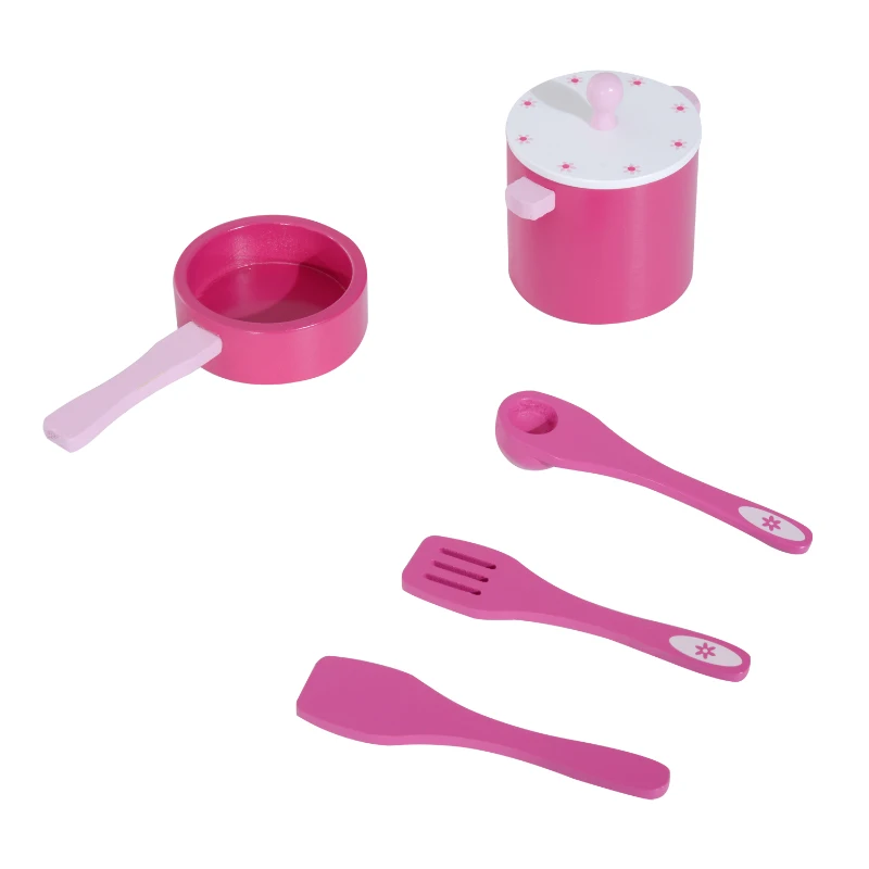 HOMCOM Kuchnia Dla Dzieci Różowa kuchenka z Dodatkami