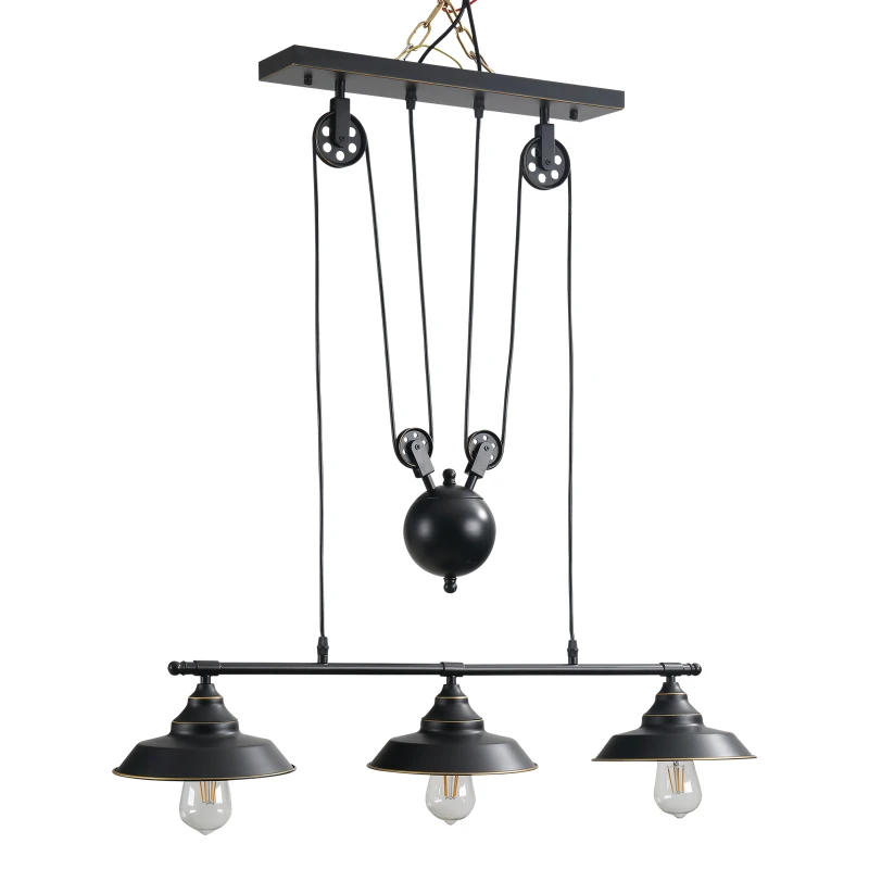 Lampa sufitowa Lampa wisząca industrialna vintage czarna