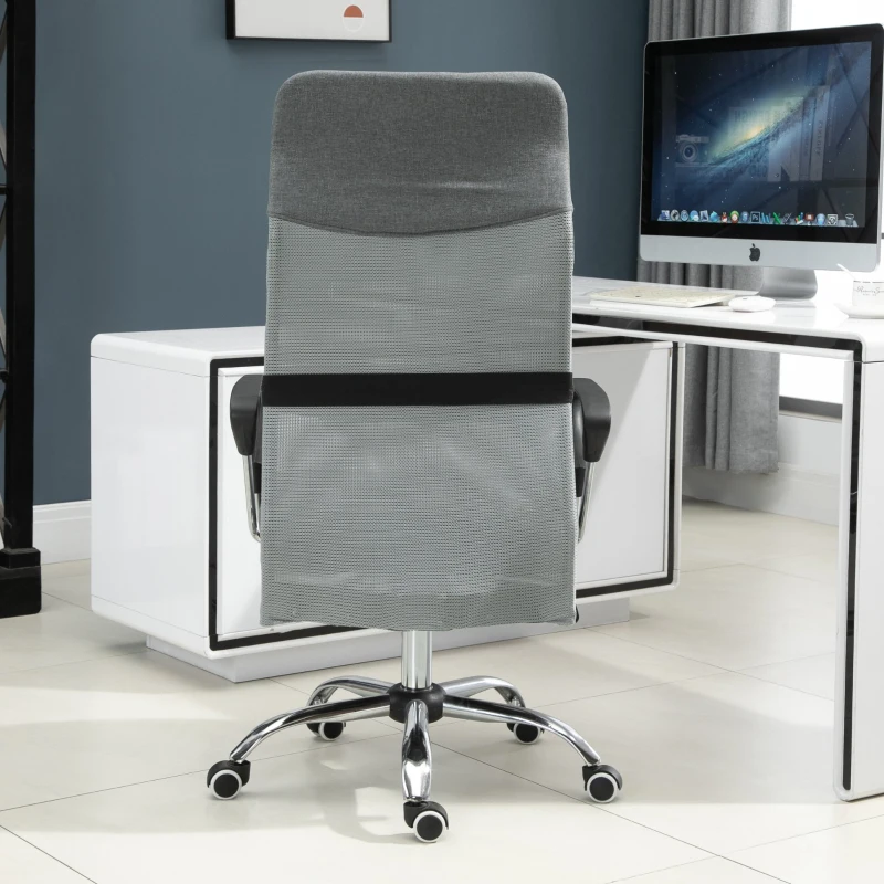 krzesło biurowe fotel gamingowy ergonomiczne krzesło obrotowe krzesło do biurka len szary