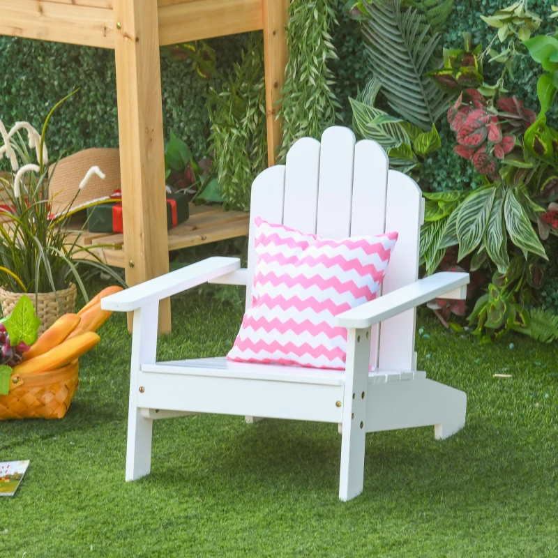 Krzesło ogrodowe w amerykańskim stylu dzieci leżak ogrodowy krzesło balkonowe z drewna biały