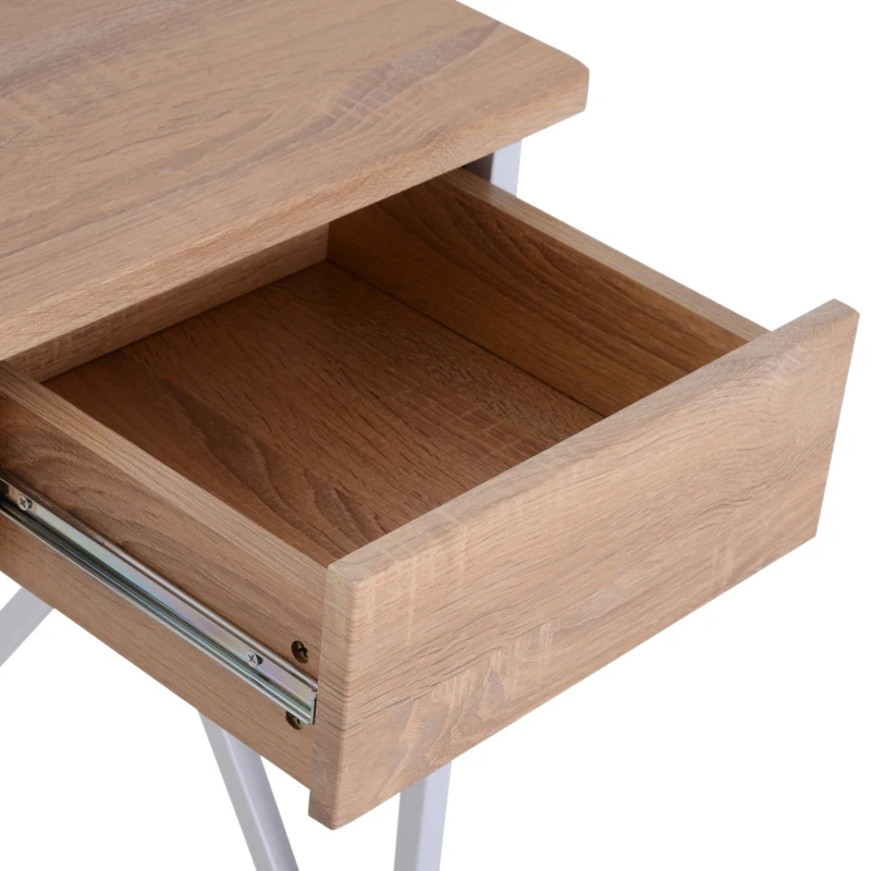 HOMCOM® STOLIK KOMPUTEROWY BIURKO Z WYSUWANĄ PÓŁKĄ NA KLAWIATURĘ