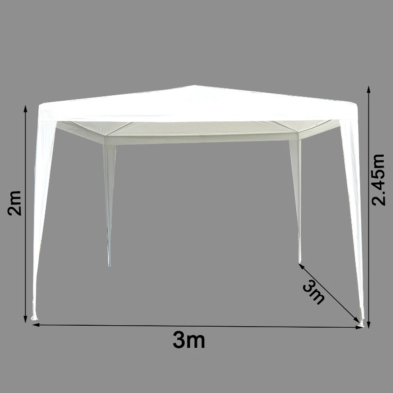 Outsunny 3x3m PAWILON OGRODOWY IMPREZOWY PIWNY biały