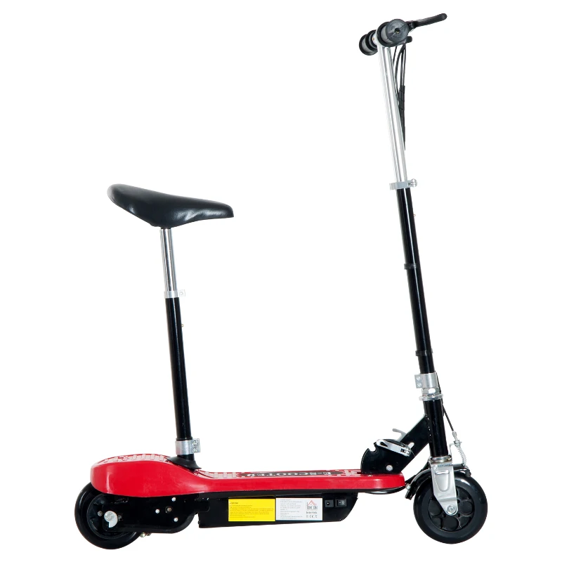 HOMCOM HULAJNOGA ELEKTRYCZNA Z SIEDZENIEM 120 W czerwona