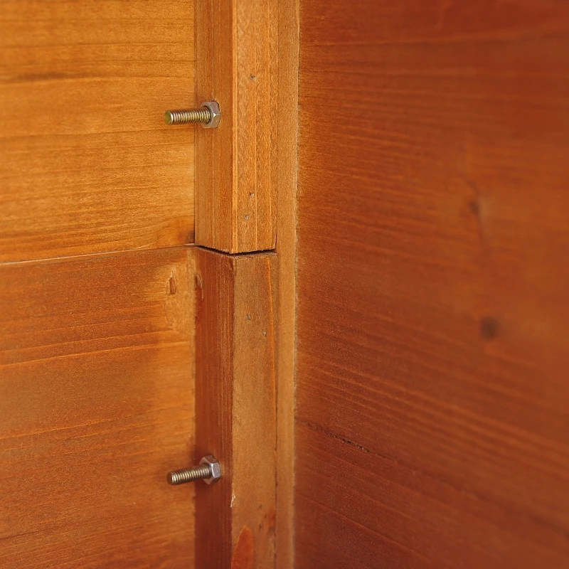 Outsunny drewniana szafa ogrodowa daszek jednospadowy szopa domek narzędziowy szafka ogrodowa na narzędzia