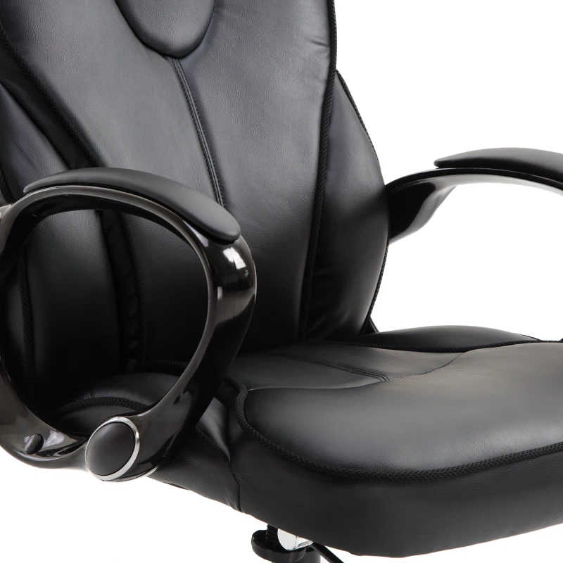 Vinsetto® KRZESŁO BIUROWE KRZESŁO OBROTOWE Z REGULOWANYM ZAGŁÓWKIEM czarne