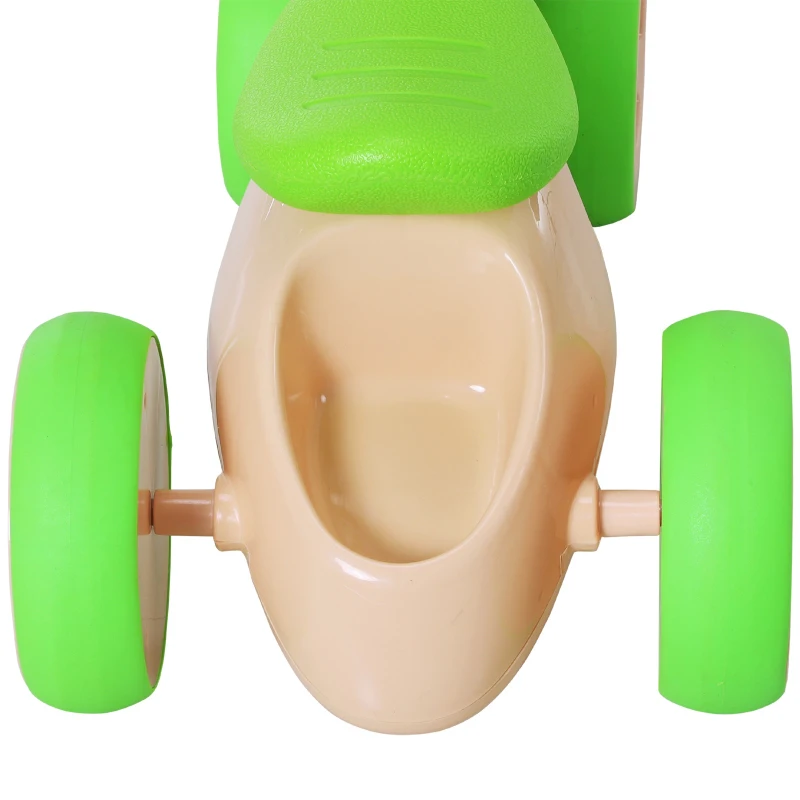 Homcom® Rower Biegowy Równowaga Bike 18-36 Miesięcy Dźwięk „bb” Cichy & Bezpieczny PP Zielony 57 X 33,5 X 42,5 cm