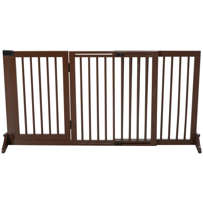 Barierka zabezpieczająca do drzwi dla psów Barierka odgradzająca Barierka zabezpieczająca Bramka dla psa drewno sosnowe brązowy