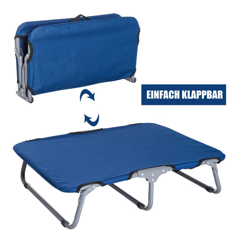 PawHut LEGOWISKO DLA PSA KOTA LEŻANKA SKŁADANE niebieska