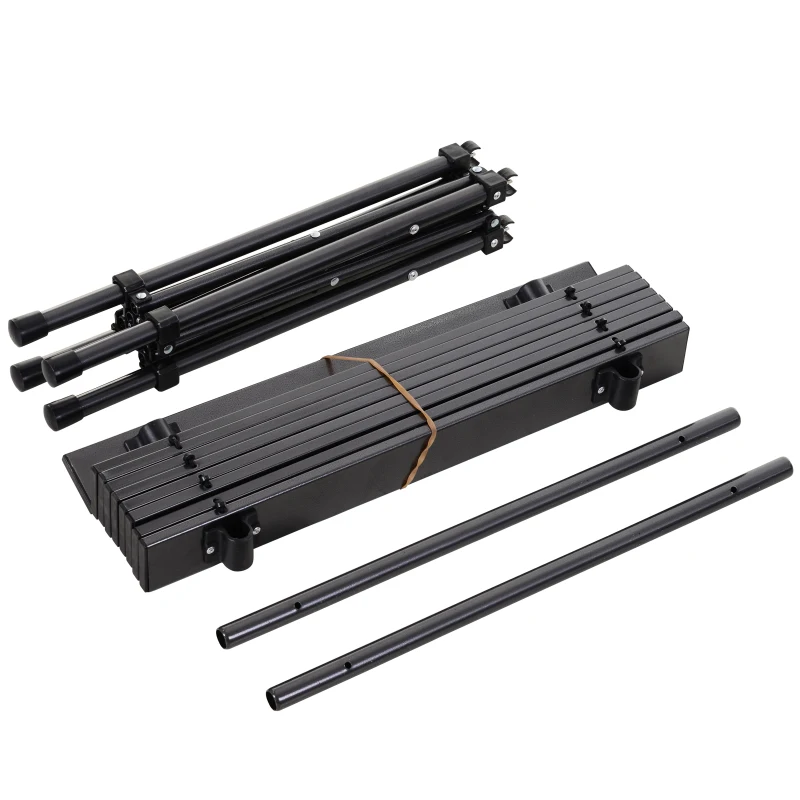 Outsunny® Meble Kempingowe 5-Częściowe Stół + 4 Krzesła Torba Transportowa Stal Oxford