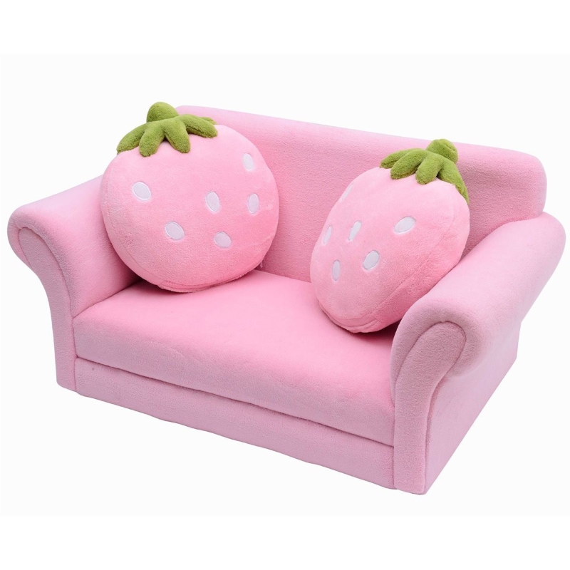 HOMCOM Sofa dziecięca Fotel Kanapa (sofa truskawka)