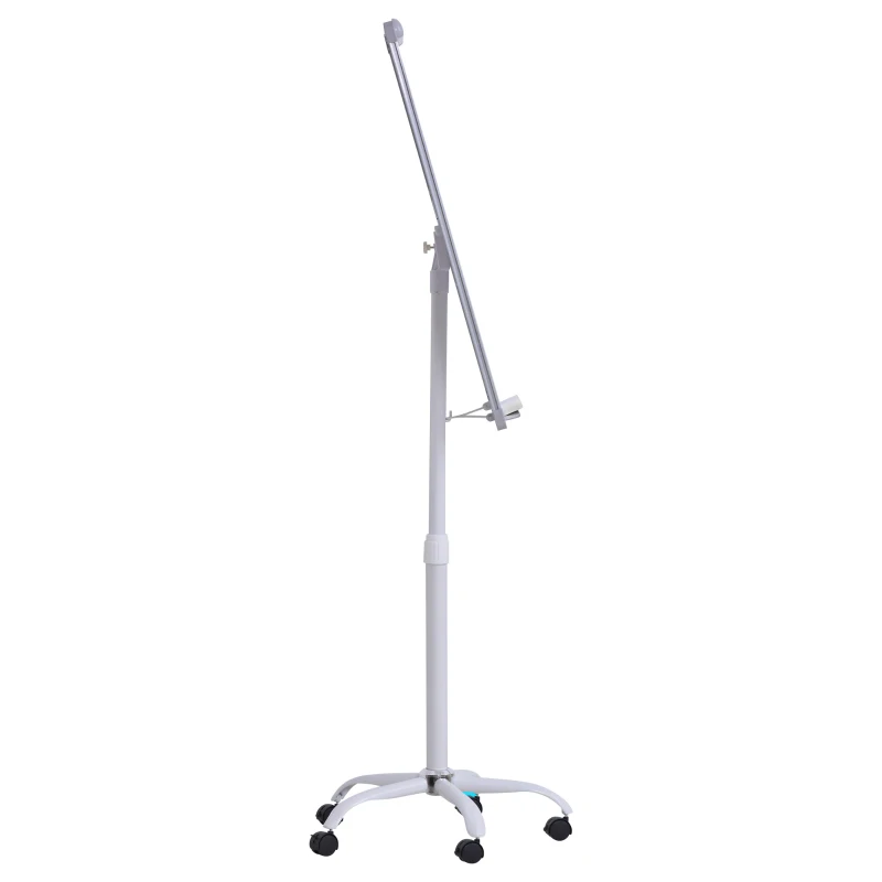 Magnetyczna tablica suchościeralna na kółkach, z regulacją wysokości, do wycierania na sucho, półka na pisaki