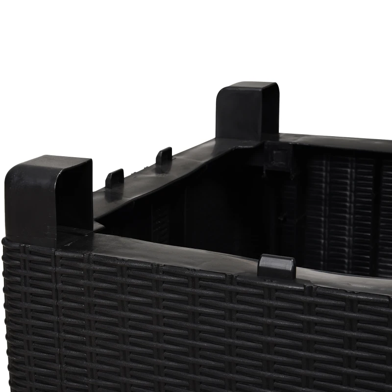 Outsunny® 4-częściowy Zestaw Mebli Ogrodowych Fotele Sofa Poduszki Stolik ze Schowkiem