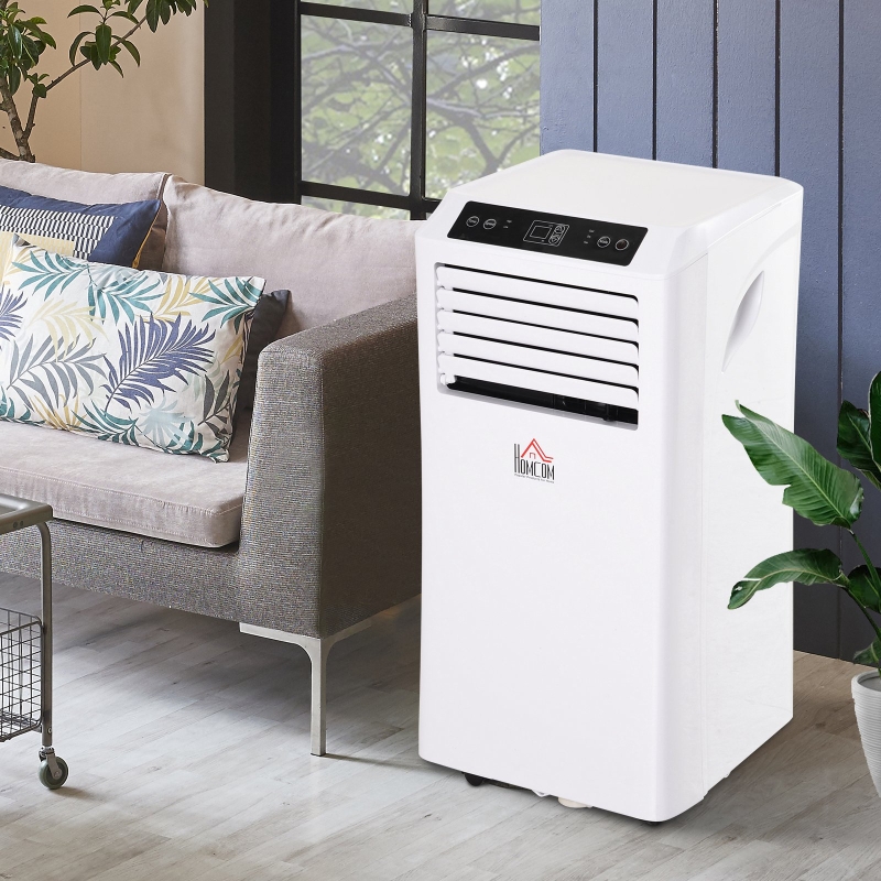 Homcom® Klimatyzator Przenośny Mobilna Klimatyzacja 3 w 1 Osuszanie Powietrza Pilot 24h Timer Abs
