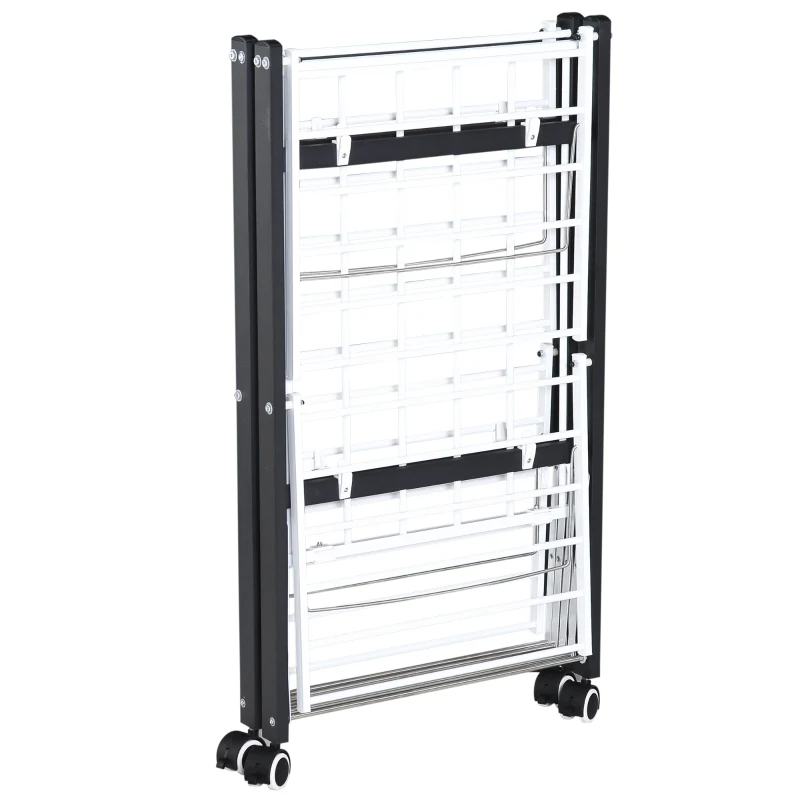 HOMCOM® STOJAK SUSZARKA NA PRANIE Z ROZKŁADANYMI SKRZYDŁAMI