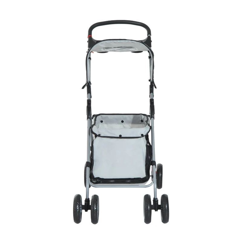 PawHut WÓZEK SPACEROWY DLA PSA szary