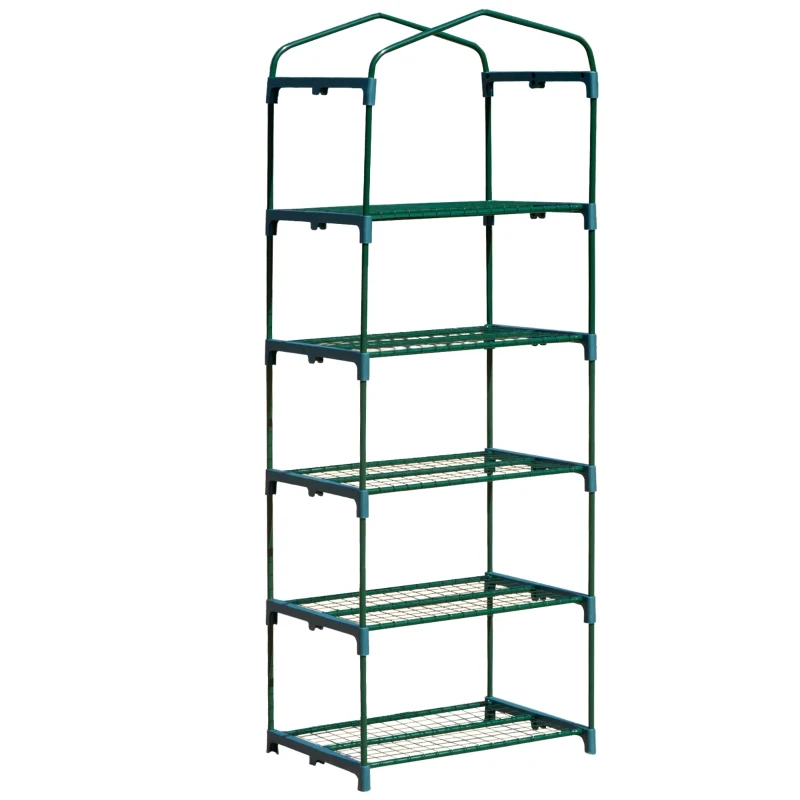 Miniszklarnia chroniąca rośliny z półkami do ogrodu do uprawy spadzisty dach