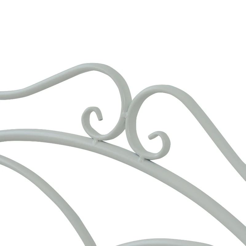 Outsunny HUŚTAWKA OGRODOWA ŁAWKA BUJANA 2-OSOBOWA METAL mlecznobiała