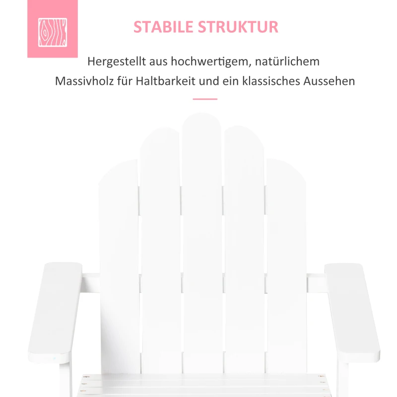 Krzesło ogrodowe w amerykańskim stylu dzieci leżak ogrodowy krzesło balkonowe z drewna biały