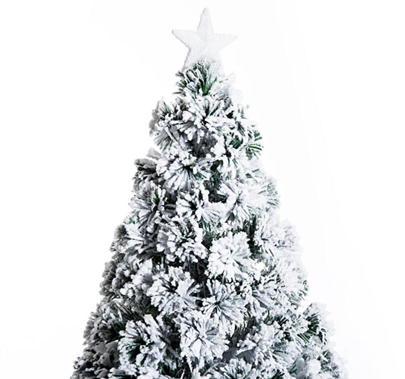 HOMCOM CHOINKA SZTUCZNA ŚNIEG 180 CM LED