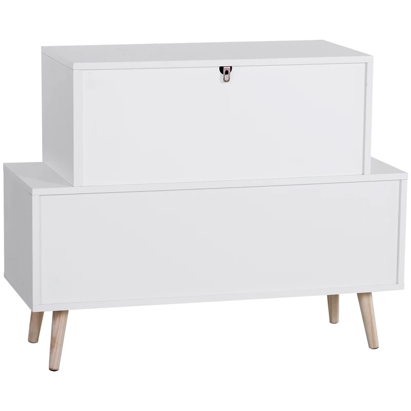 HOMCOM® Szafka Do Pokoju Dziecięcego 3 Szuflady Komoda Do Przechowywania Płyta MDF Niebieska