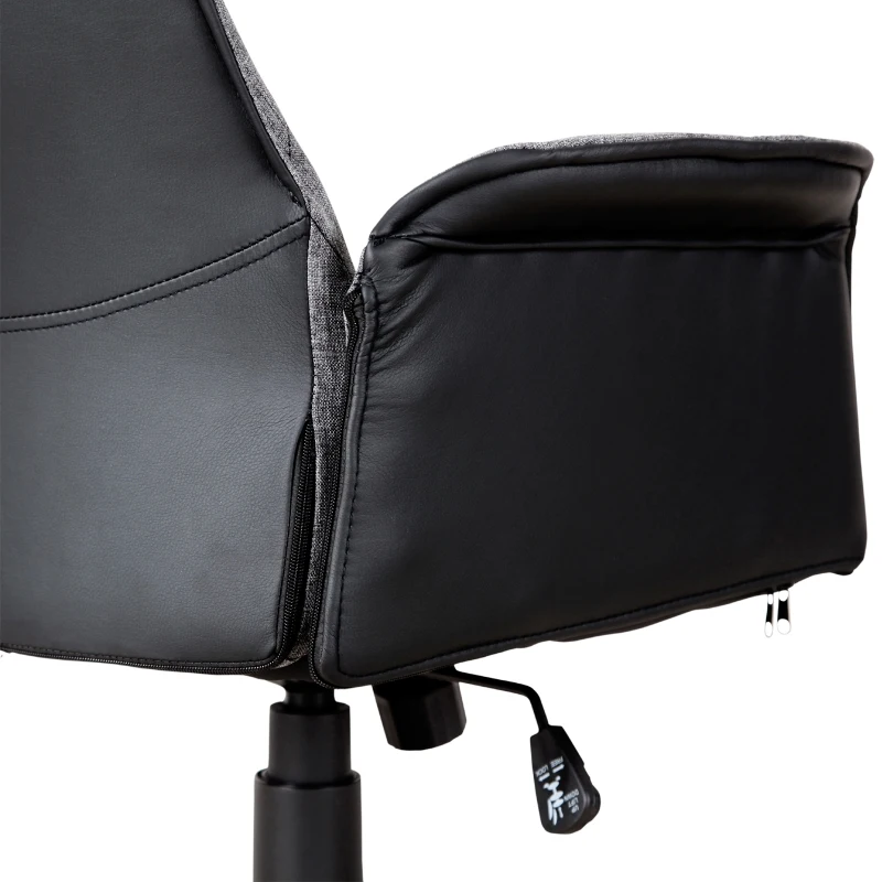 Vinsetto® FOTEL BIUROWY OBROTOWY KOMPUTEROWY REGULACJA WYSOKOŚCI FUNKCJA BUJANIA lniany szary 63 x 67 x 93-102 cm