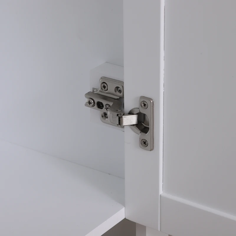 HOMCOM® SZAFKA ŁAZIENKOWA ŚCIENNA MEBLE DO ŁAZIENKI 3 PÓŁKI drewno biała 40 x 30 x 90 cm