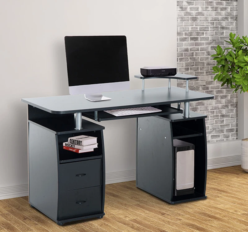 HOMCOM BIURKO KOMPUTEROWE BIUROWE czarne