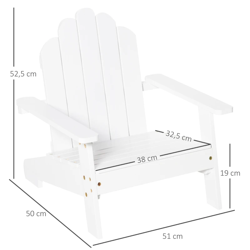 Krzesło ogrodowe w amerykańskim stylu dzieci leżak ogrodowy krzesło balkonowe z drewna biały