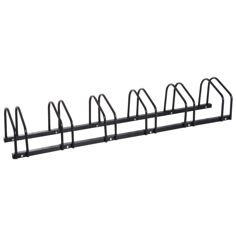 HOMCOM® STOJAK NA ROWERY 6-MIEJSCOWY czarny