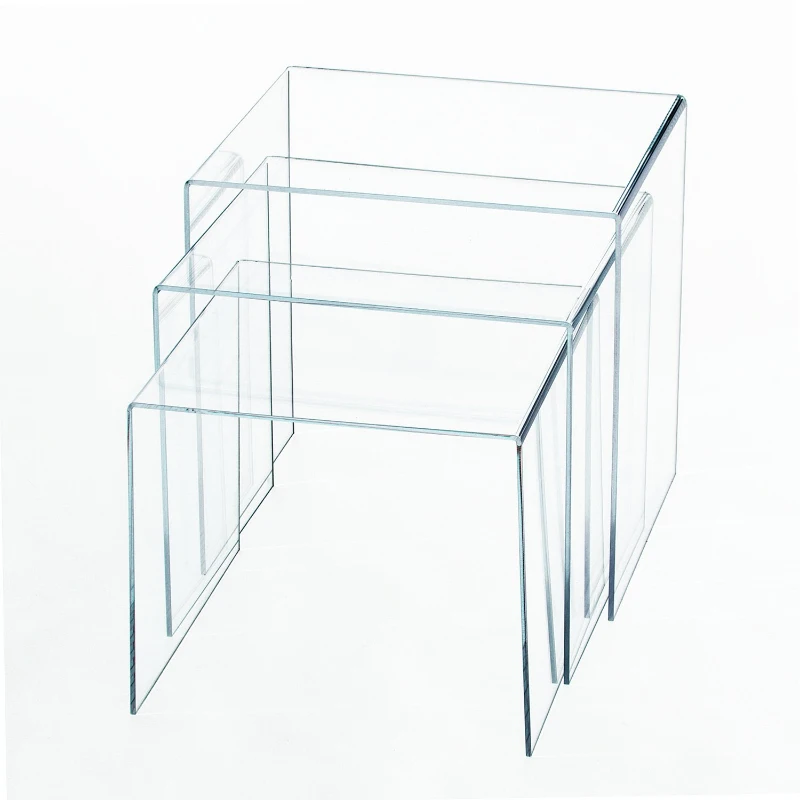 HOMCOM STOLIK KAWOWY PRZEZROCZYSTY AKRYL 3 SZT
