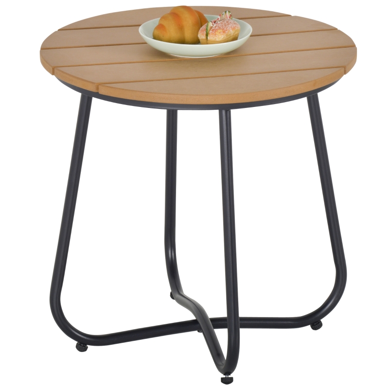 Stolik ogrodowy stół do jadalni stoliczek ogród bistro salon kolor brązowy Ø49 x wys. 48 cm