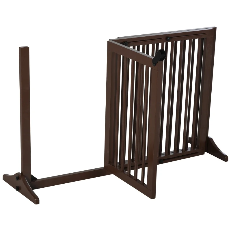 Barierka zabezpieczająca do drzwi dla psów Barierka odgradzająca Barierka zabezpieczająca Bramka dla psa drewno sosnowe brązowy
