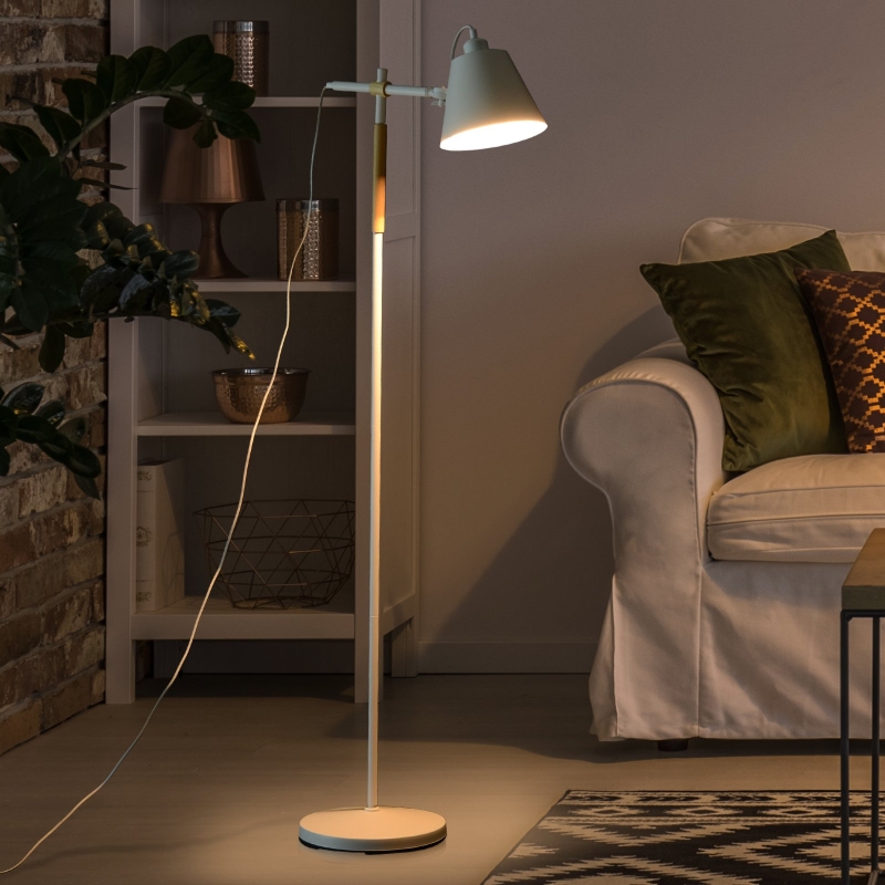 HOMCOM® LAMPA STOJĄCA REGULOWANA LAMPA PODŁOGOWA 40 W metal